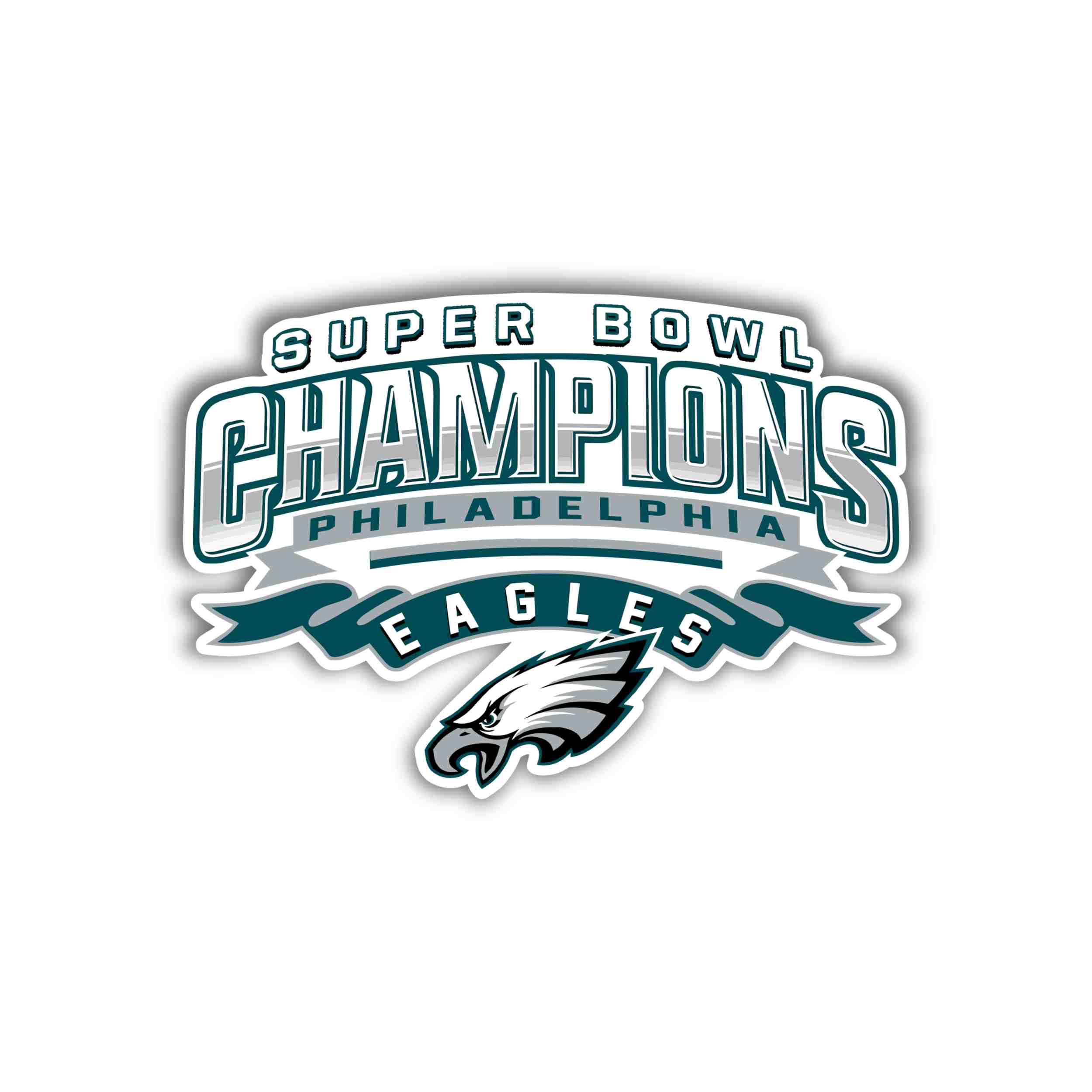 Philadelphia Eagles- Full Color Vinyl Sticker - Custom Size