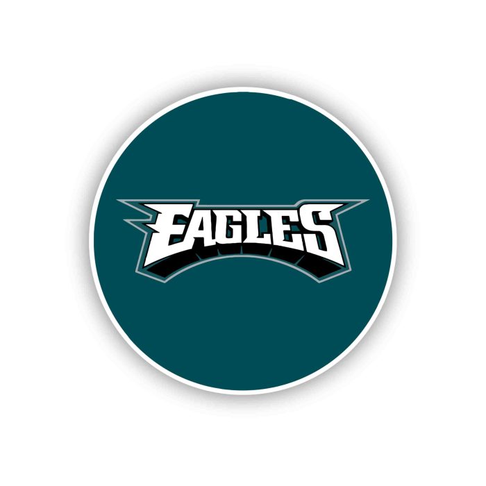 Philadelphia Eagles- Full Color Vinyl Sticker - Custom Size