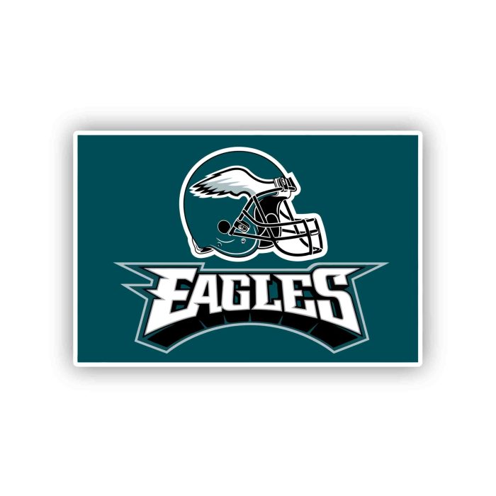 Philadelphia Eagles- Full Color Vinyl Sticker - Custom Size