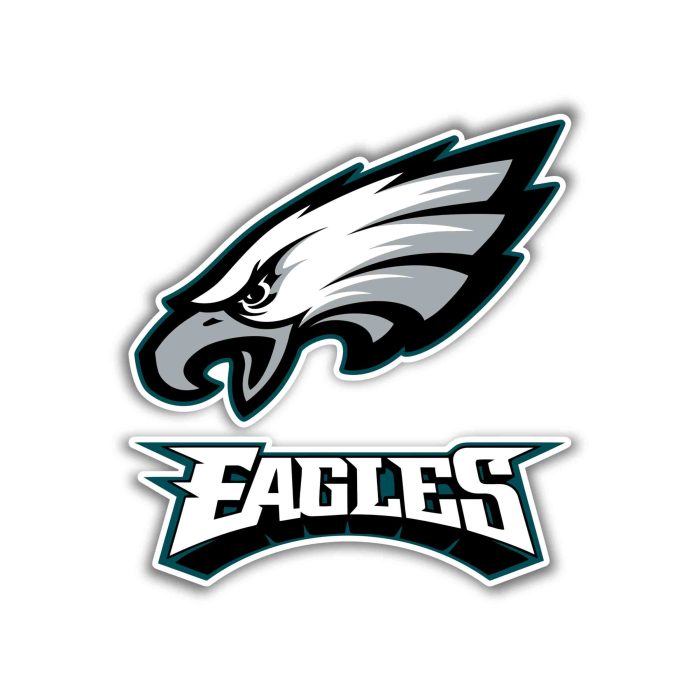 Philadelphia Eagles- Full Color Vinyl Sticker - Custom Size