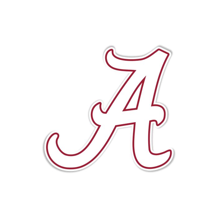 Alabama Crimson Tide Full Color Vinyl Decal - Custom Size
