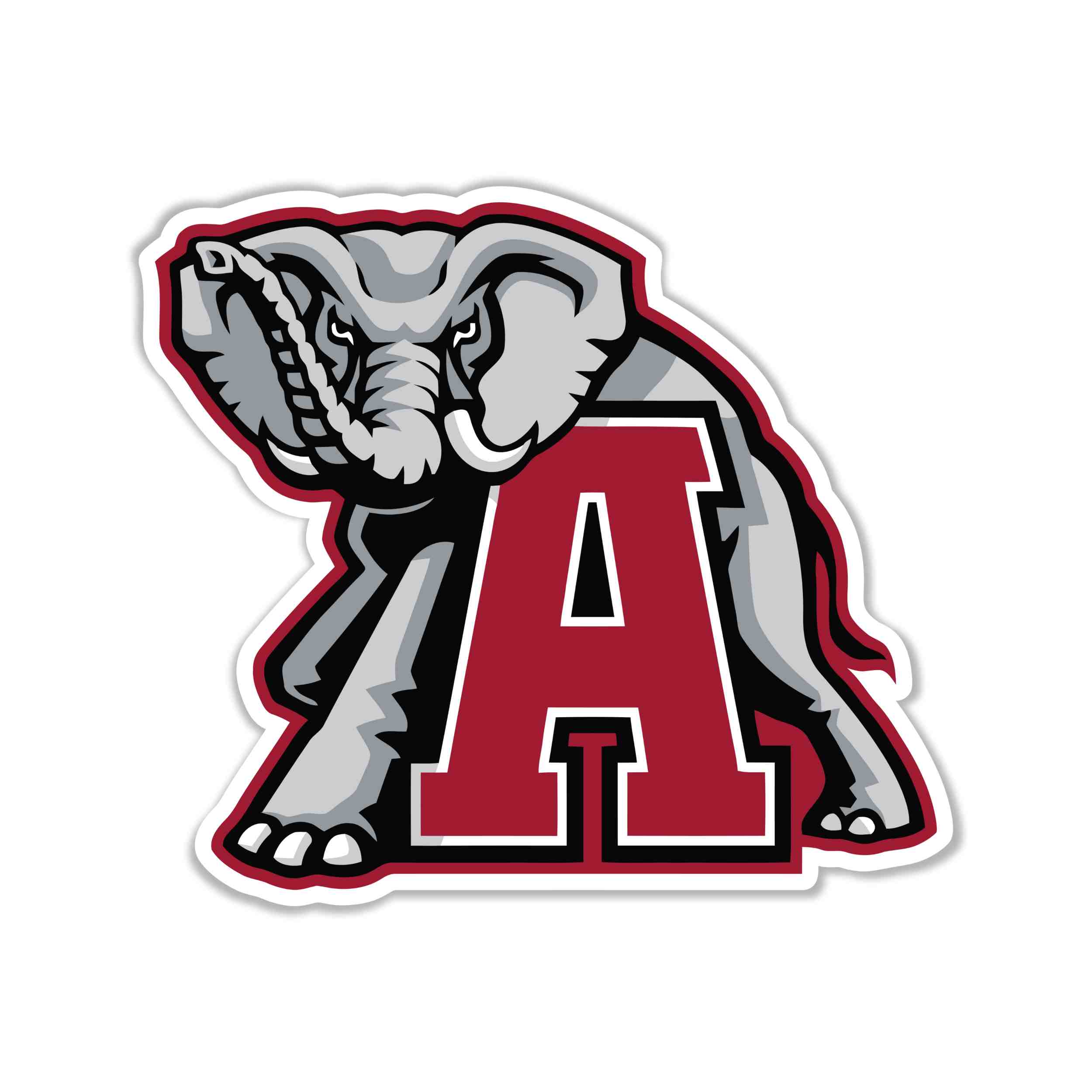 Alabama Crimson Tide Full Color Vinyl Decal - Custom Size