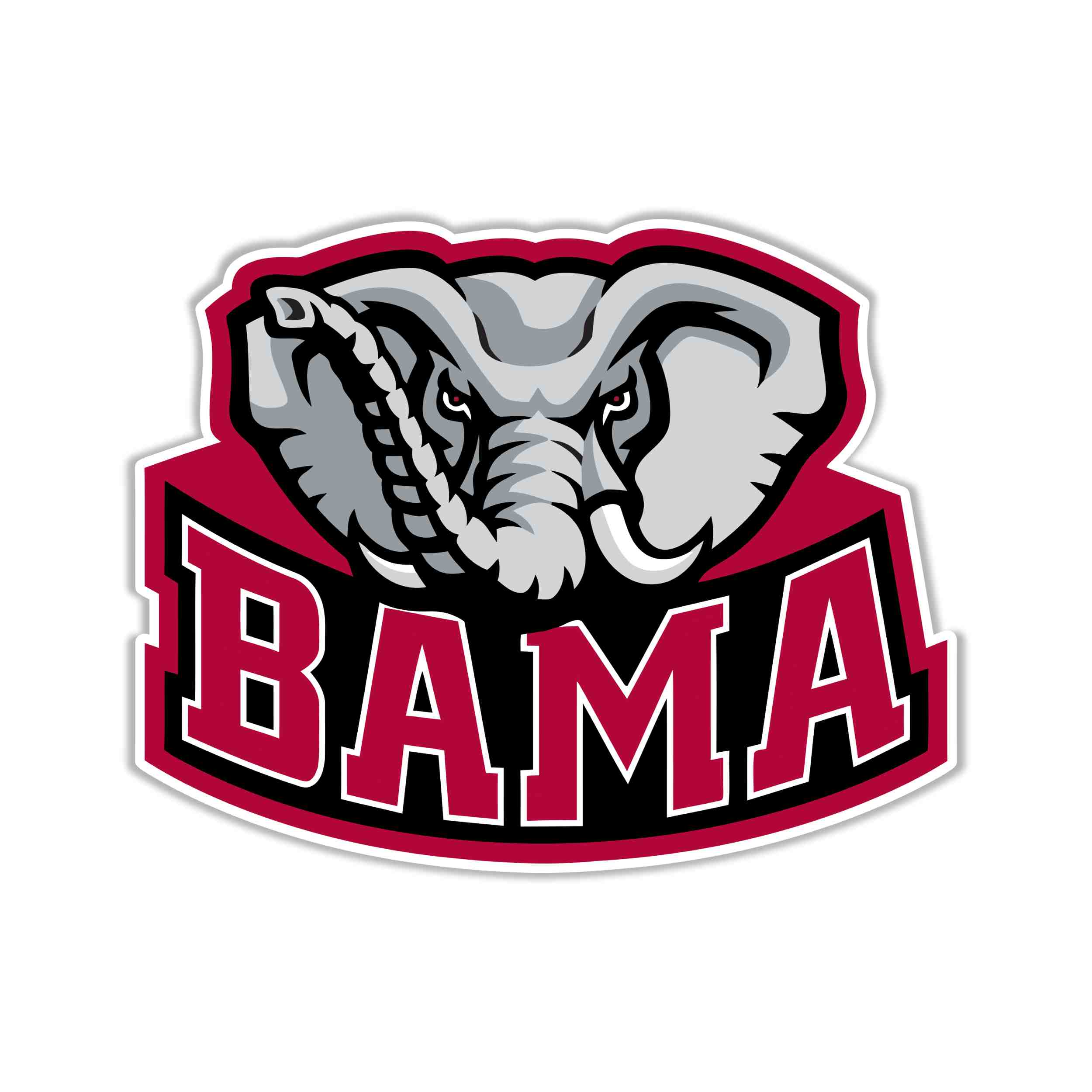 Alabama Crimson Tide Full Color Vinyl Decal - Custom Size