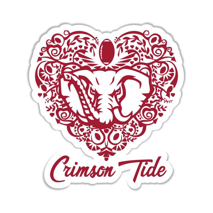 Alabama Crimson Tide Full Color Vinyl Decal - Custom Size
