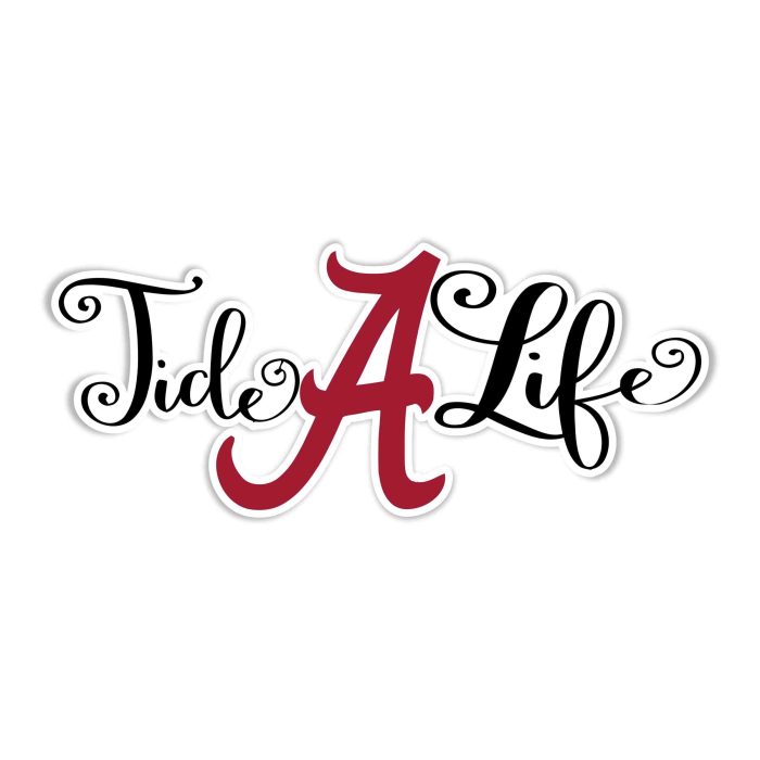 Alabama Crimson Tide Full Color Vinyl Decal - Custom Size