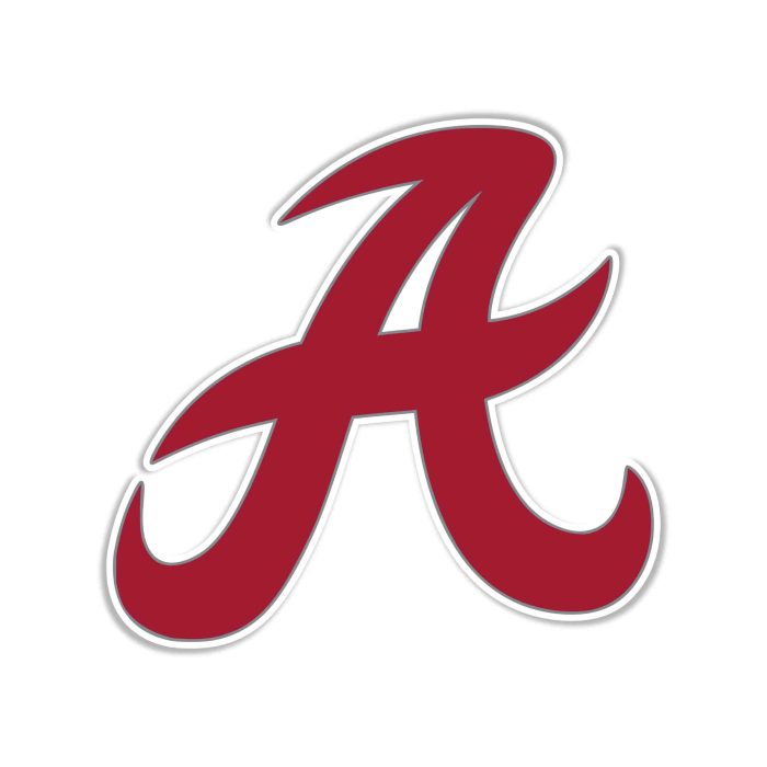 Alabama Crimson Tide Full Color Vinyl Decal - Custom Size