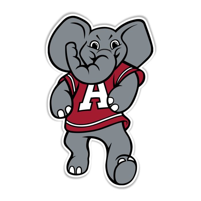 Alabama Crimson Tide Full Color Vinyl Decal - Custom Size