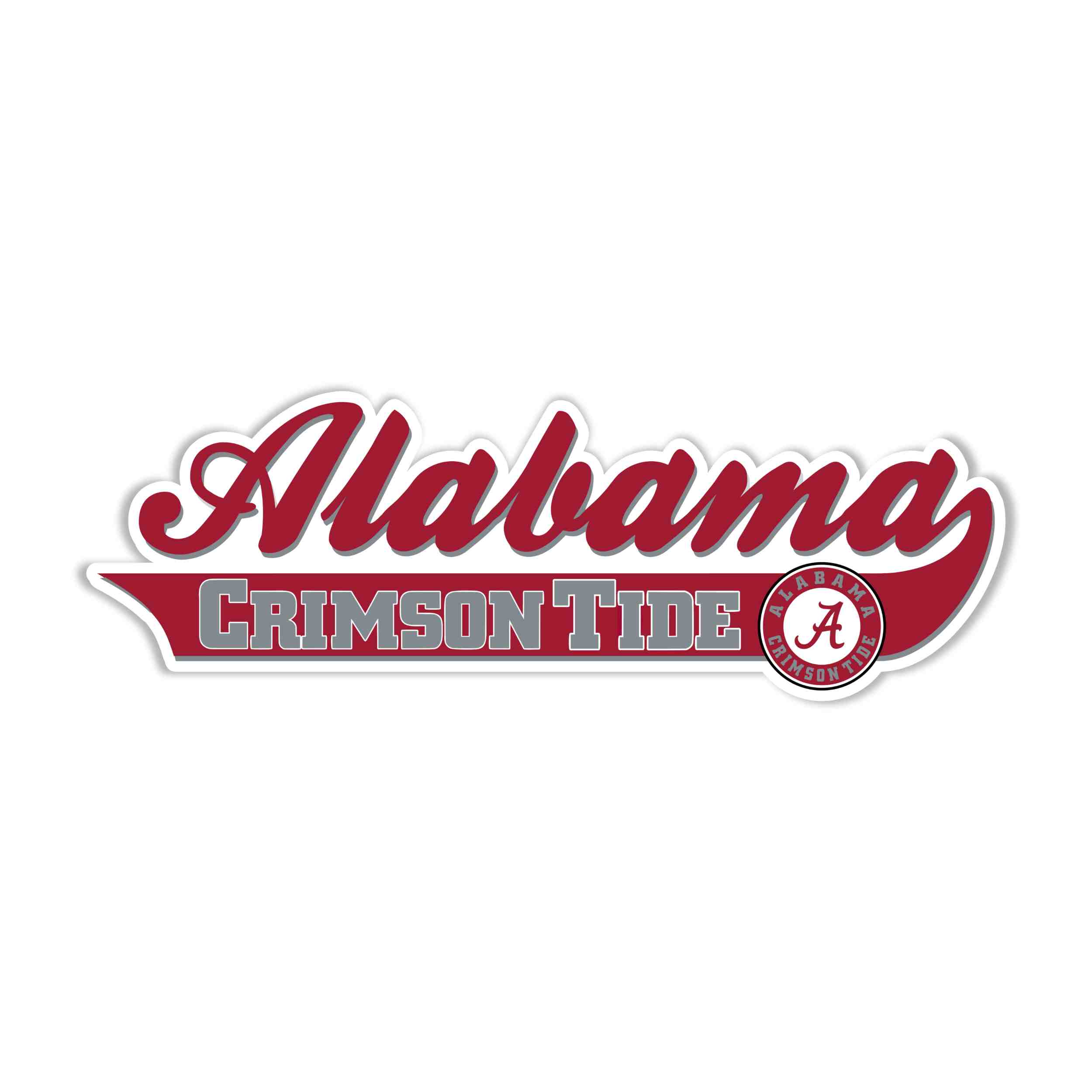 Alabama Crimson Tide Full Color Vinyl Decal - Custom Size