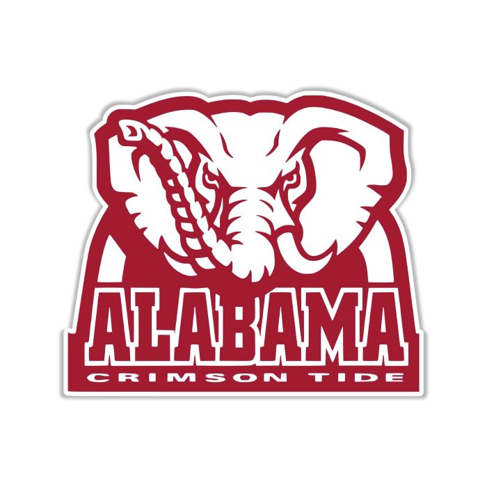 Alabama Crimson Tide Full Color Vinyl Decal - Custom Size