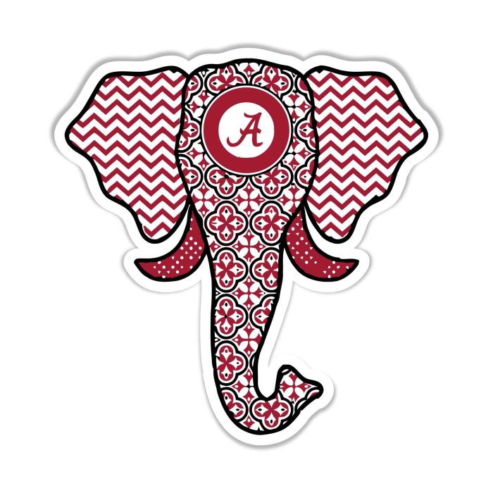 Alabama Crimson Tide Full Color Vinyl Decal - Custom Size