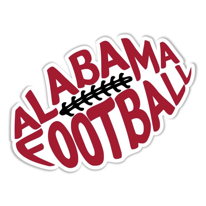 Alabama Crimson Tide Full Color Vinyl Decal - Custom Size