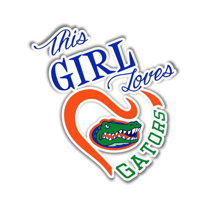 Florida Gators Full Color Vinyl Decal - Custom Size