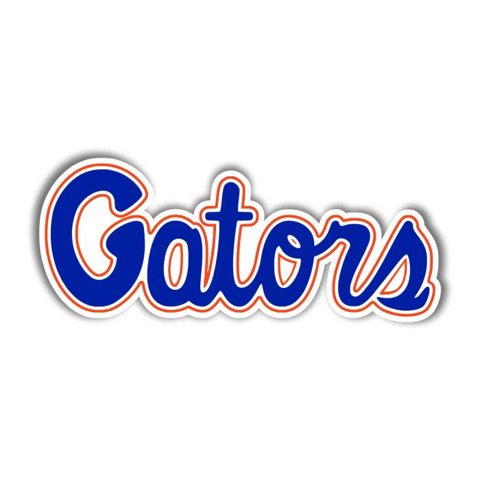 Florida Gators Full Color Vinyl Decal - Custom Size
