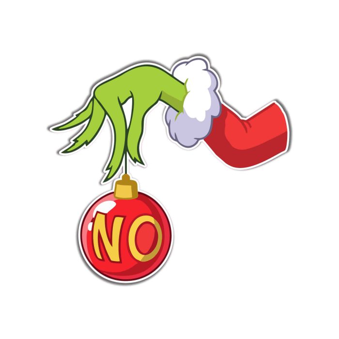 The Grinch - Full Color Vinyl Decal - Custom Size