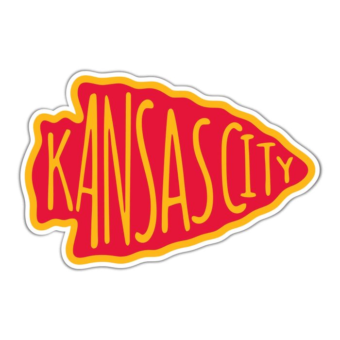 Kansas City Chiefs- Full Color Vinyl Sticker – Custom Size