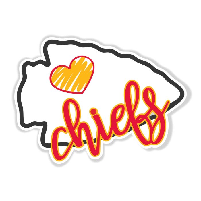 Kansas City Chiefs- Full Color Vinyl Sticker – Custom Size