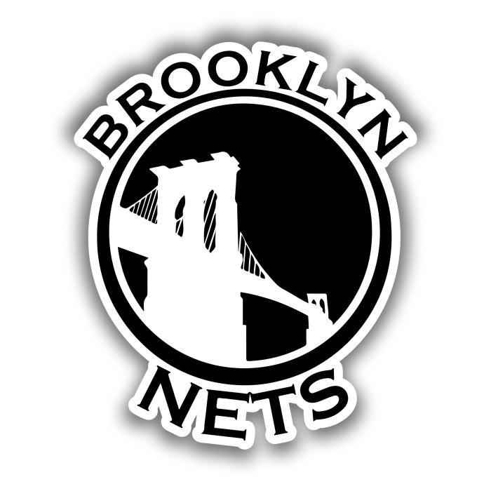 Brooklyn Nets - Full Color Vinyl Sticker - Custom Size