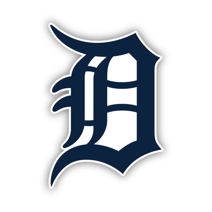 Detroit Tigers - Blue D - Temporary Tattoo