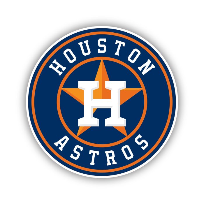 Houston Astros - Blue Circle With Name - Temporary Tattoo