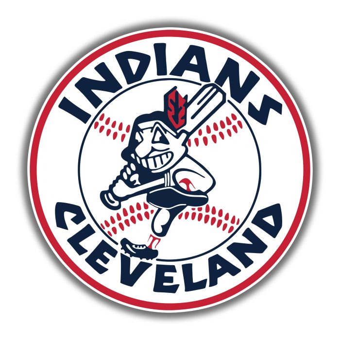 Cleveland Indians - White Circle with Chief Wahoo - Temporary Tattoo