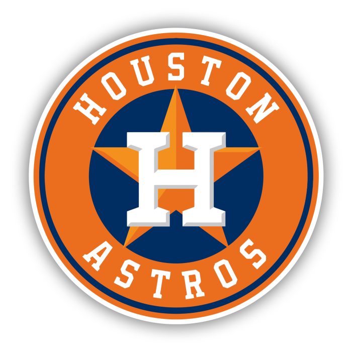 Houston Astros - Orange Circle With Name - Temporary Tattoo