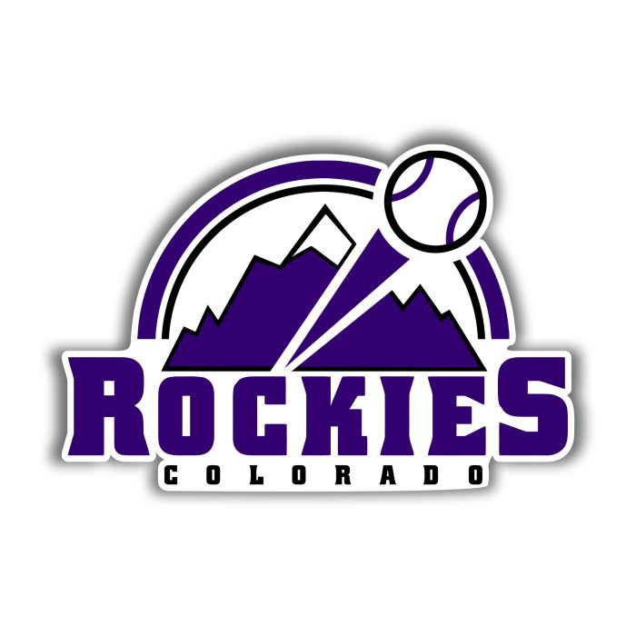 Colorado Rockies - Purple Rockies with Mountains - Temporary Tattoo