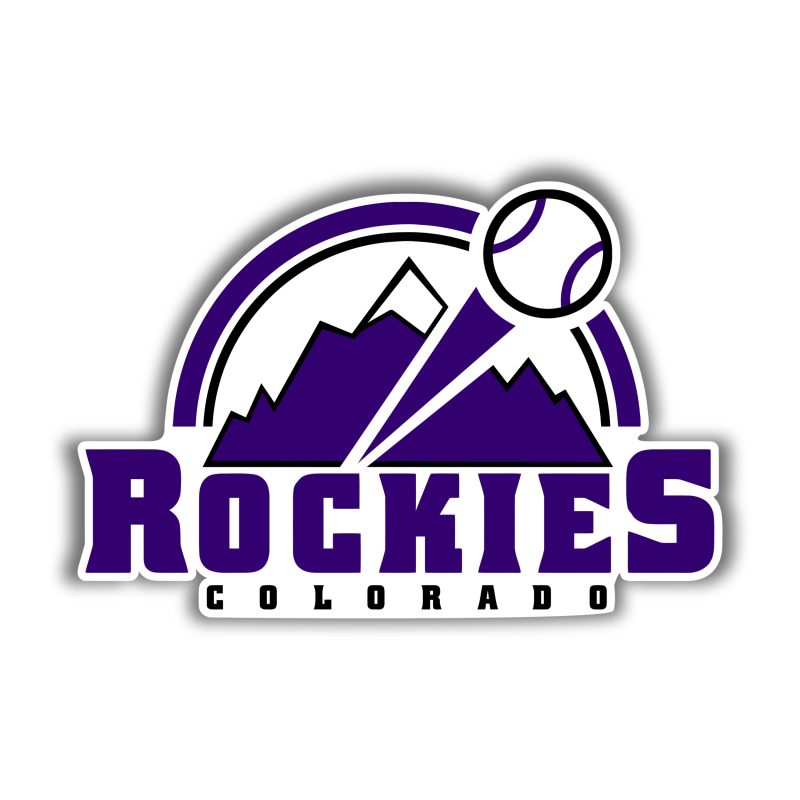 Colorado Rockies - Purple Rockies with Mountains - Temporary Tattoo