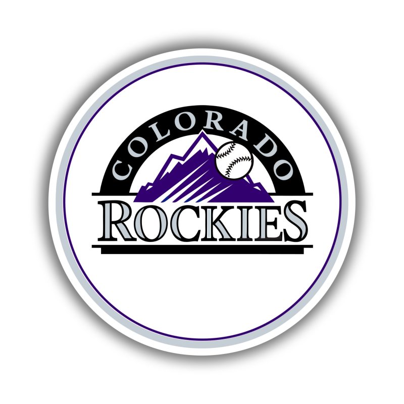 Colorado Rockies - White Circle - Temporary Tattoo