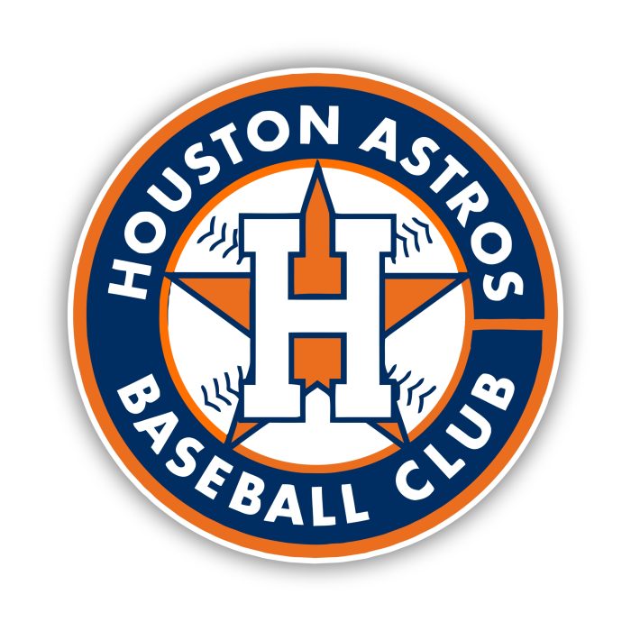 Houston Astros - Circle With Baseball Club - Temporary Tattoo