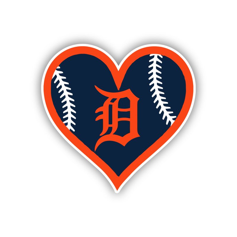 Detroit Tigers - Heart - Temporary Tattoo