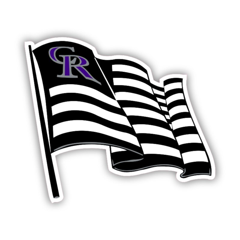 Colorado Rockies - Waving Flag - Temporary Tattoo