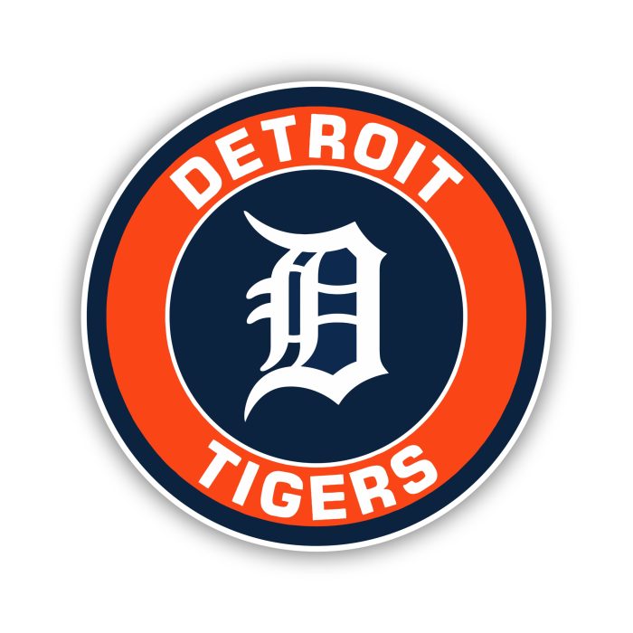 Detroit Tigers - Orange Circle - Temporary Tattoo