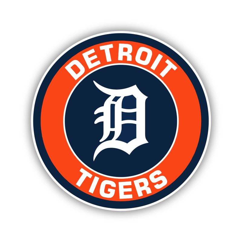 Detroit Tigers - Orange Circle - Temporary Tattoo