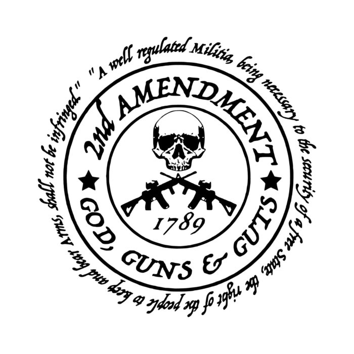 Second Amendment Vinyl Decal - Custom Size