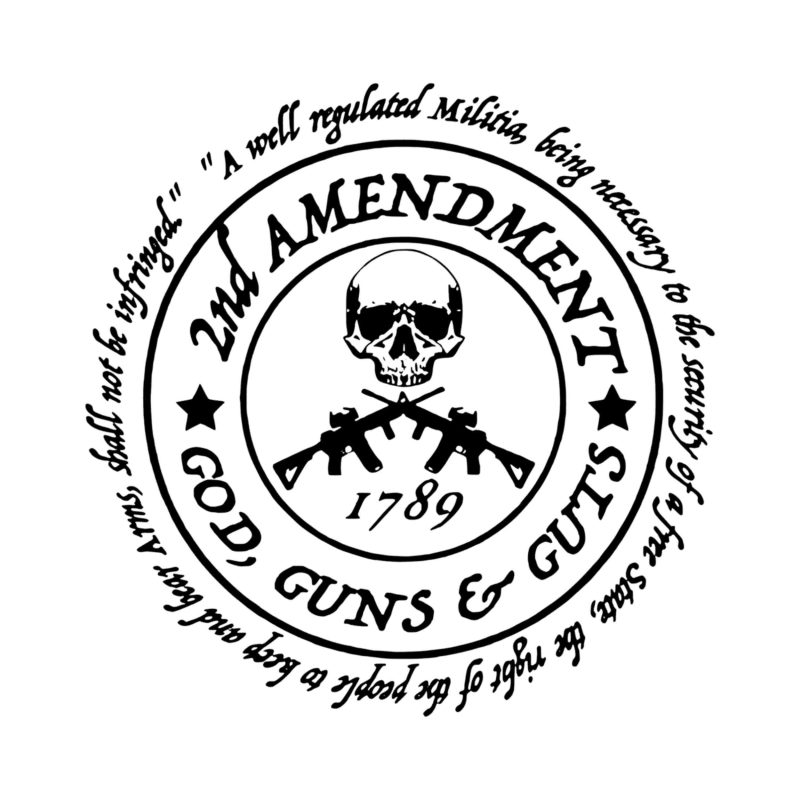 Second Amendment Vinyl Decal - Custom Size