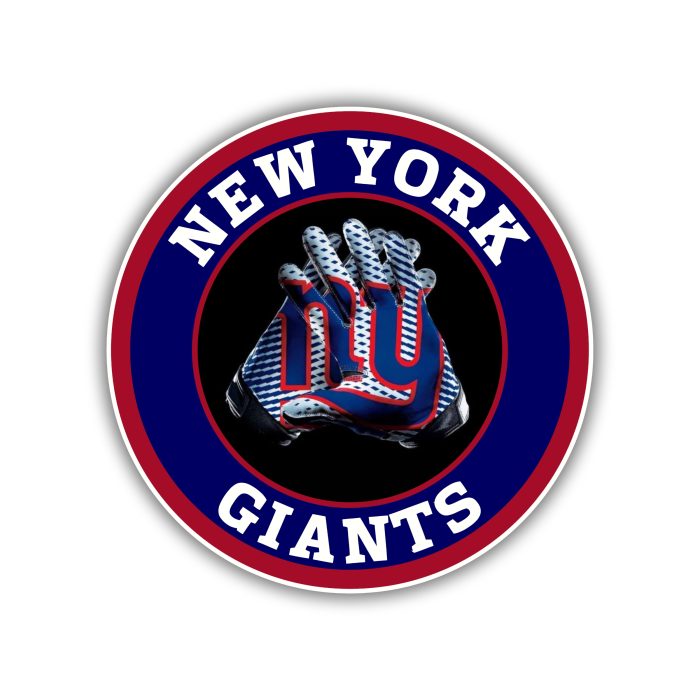 New York Giants - Full Color Vinyl Sticker - Custom Size