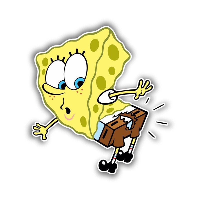 Spongebob - Full Color Vinyl Decal - Custom Size