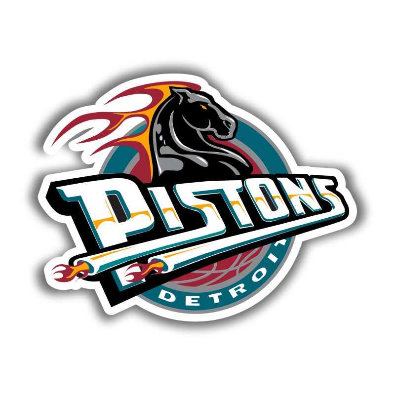 Detroit Pistons - Green Circle With Horse - Temporary Tattoo