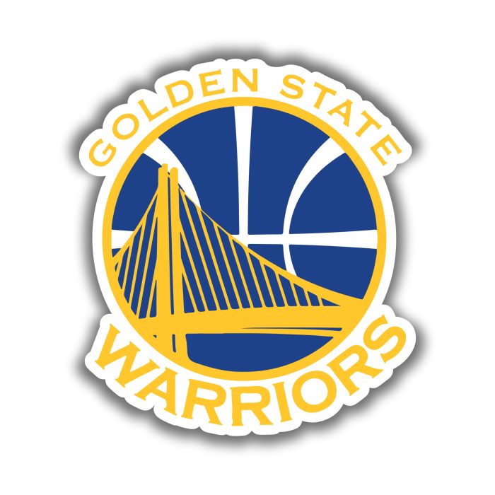 Golden State Warriors - Blue Basketball With Bridge - Temporary Tattoo