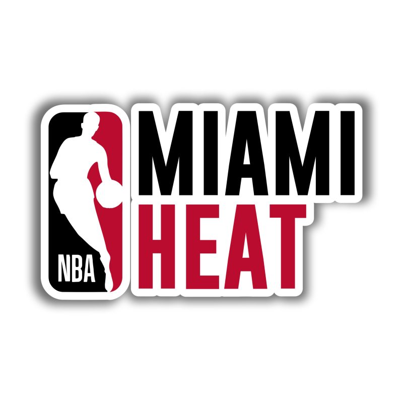 Miami Heat - NBA Logo With Name - Temporary Tattoo