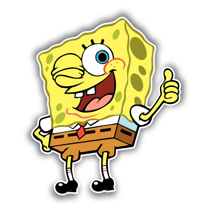 Spongebob - Full Color Vinyl Decal - Custom Size
