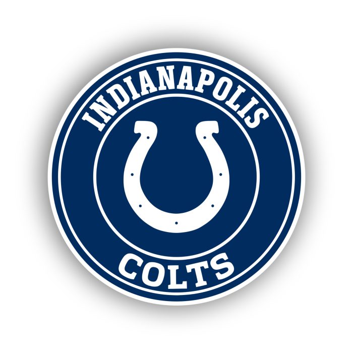 Indianapolis Colts Full Color Vinyl Sticker - Custom Size