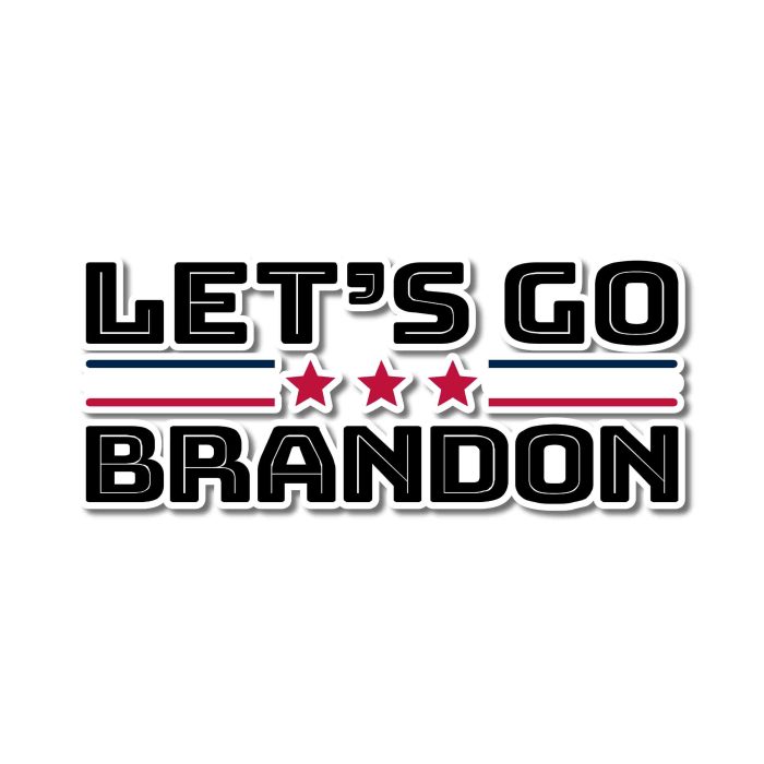 Let's Go Brandon Full Color Vinyl Decal - Custom Size