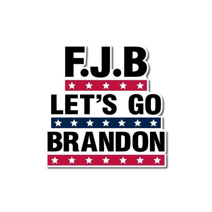 Let's Go Brandon Full Color Vinyl Decal - Custom Size