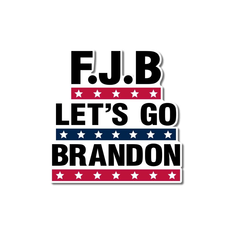 Let's Go Brandon Full Color Vinyl Decal - Custom Size