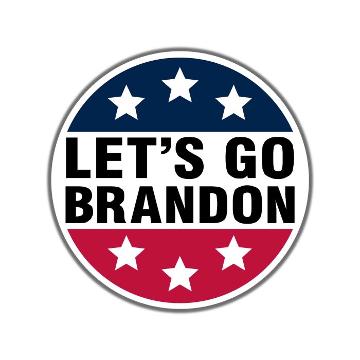 Let's Go Brandon Full Color Vinyl Decal - Custom Size