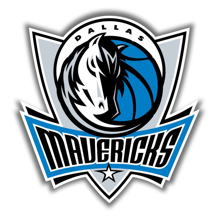 Dallas Mavericks - Shield With Half Horse Half Basketball - Temporary Tattoo
