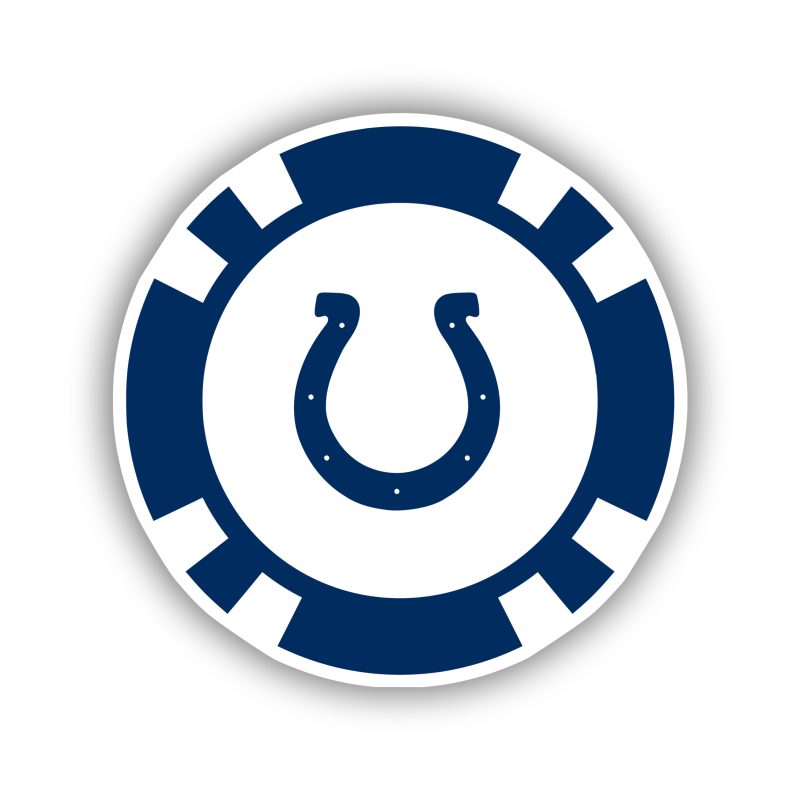 Indianapolis Colts - Poker Chip - Temporary Tattoo