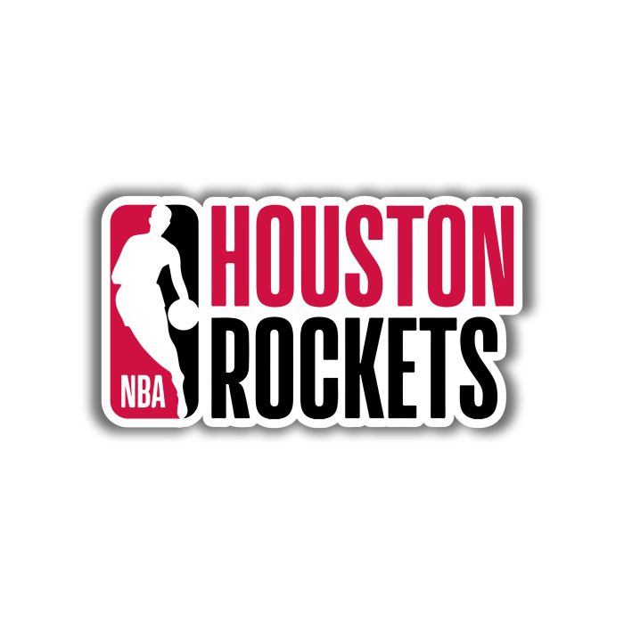Houston Rockets - NBA Logo With Name - Temporary Tattoo