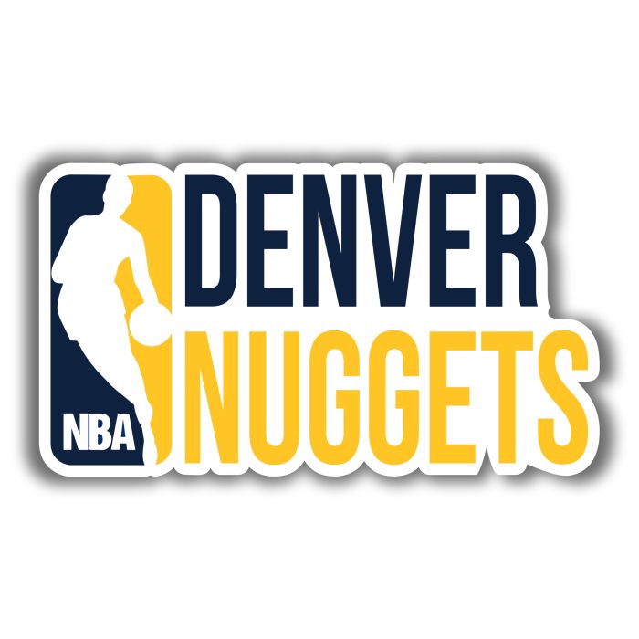 Denver Nuggets - NBA Logo With Name - Temporary Tattoo